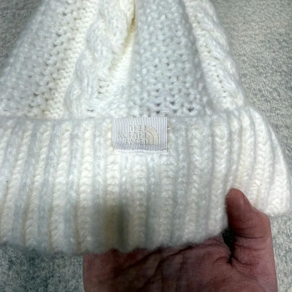 The North Face White Knit Winter Hat‎ Womens